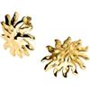 Purelei Iconic Sun - Orecchini a lobo con design a forma di sole strutturato, in acciaio inox placcato oro 14K/18K, gioielli eleganti da statement, impermeabili, normale, Acciaio inossidabile, abalone
