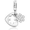 Rimgoris 925 Sterling Silver Women Bracciali Collana Jigsaw Heart Pendant Women Bracelet Charm Festa della mamma con Zirconia