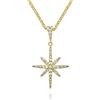 namana Collana Oro Donna con Ciondolo a Forma di Stella del Nord con Zirconi, Collana di Stelle per Donna e Ragazza, Collana Bigiotteria Donna con Confezione Regalo