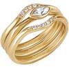 Breil, My Lucky Collection, Anello Donna Trio Power TJ3187, Collezione Gioielli Giulia Salemi, in Acciaio Colorato, con Cubic Zirconia, Colore Gold, Misura 14