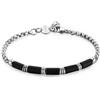 S'Agapõ Bracciale Uomo in Acciaio e Pietre Naturali | Collezione Riot - SRT27