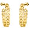 SOFIA MILANI - Orecchini da Donna in Argento 925 - Placcati in Oro - Creoli a Catena - E1583