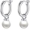 VONALA Orecchini a cerchio di perle d'acqua dolce in argento Sterling Regali di gioielli a goccia per le donne