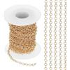 PATIKIL 16,4ft Catena Maglia Circolare, Rotolo Catena 4mm Catena Maglie per Gioielli, Bobina Maglie Metallo, Catene per Collane, Accessori, Collana, Braccialetto, Orecchino, Rame Oro