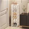 Vllcsla Scarpiera Bianca Stretta 7 Livelli, Scaffali Portascarpe Salvaspazio Ingresso Slim, 1 Livello per 1 Paia di Scarpe, Organizzatori Porta Scarpe per Corridoio, Camera da Letto, Soggiorno