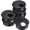 BBTO 45 mm Nero Grommet della Scrivania di Cavo Grommet PC Computer Plastica Grommet della Scrivania Cavo Foro Copertina Organizzatori di Filo (6 Pezzi)