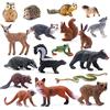 SIENON 18 Pezzi Figure di Animali della Foresta Giocattoli, Bambino, Mini Giocattoli di Animali Eule, Ricci, Volpi, Scoiattoli, Orsi, Scimmie per Decorazioni di Torta a Tema Foresta, Topper per Torta