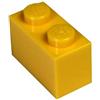 LEGO 50 Brick 1 x 2 cm arancione chiaro