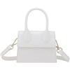 nodeber Mini borsa a tracolla per donne e ragazze in pelle sintetica con patta borsa per lo styling con manico superiore, rosa (Rosa opaco.), Small