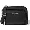 Baggallini Borsa Tripla Zip con Portafoglio, nero