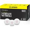 PRO-SPIN Palline Ping Pong - Bianche 3 Stelle 40+ di Alta Qualità per Tennis da Tavolo ( Bianco | Confezione da 12 )