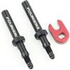 Fouriers Tubeless Presta - Frusta di estensione per valvola con dado centrale, confezione da 2, 60 mm