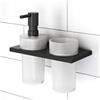 Viverso x add dispenser per sapone e porta spazzolini con supporto a parete, VU9400XX+VU9500MB+VU5000XX+VA1401MB, x add [Accessori Bagno > Set di accessori da bagno]