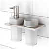 Viverso x add dispenser per sapone e porta spazzolini con supporto a parete, VU9400XX+VU9500BN+VU5000XX+VA1401BN, x add [Accessori Bagno > Set di accessori da bagno]