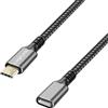 Logilink CUA0109 - Cavo di prolunga USB 3.2 Gen1 di tipo C con supporto PD (PowerDelivery), colore: Nero/Grigio, Lunghezza cavo: 2 m