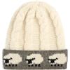 MYSASI Cappello da donna Aran 100% lana grossa - Taglia unica, design pecora, lavorato a mano, Aron naturale, Taglia unica