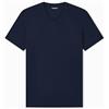 Emporio Armani T-Shirt da Uomo in Morbido Modal con Scollo a V, Blu, vestibilità Aderente M, Blu, M