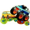 HESS SINCE 1990 Hess Holzspielzeug 30297 - Appendiabiti in legno, serie Monster truck, con 5 ganci, per bambini, dimensioni: 37 x 25 x 6,5 cm, realizzato a mano, per cameretta dei bambini e corridoio