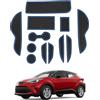 SHAOHAO Per Toyota C-HR 2024 2025 2026 tappetini in gomma per console centrale tappetini antiscivolo, supporto per bevande, tappetino per porta contenitore Toyota chr accessori Blu