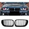 Gangying E46 Griglia a doppio rene per BMW Serie 3 E46 Griglia LCI 4 Porte Nero Sport 2002 2003 2004 2005