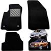 MTC Automotive Tappetini Opel Mokka e Mokka X dal 2012-2020, Su Misura, Set 4 Pezzi Neri | Tappetini Auto Moquette Nera ad Alta Densità, Battitacco in Gomma Rinforzata, Fissaggio a Bottone