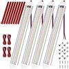 URAQT Barra luminosa LED, 4Pcs 80 LED Barra Luminosa per Interni, 12V-85V Barra Lampada Illuminazione Universale con Interruttore ON/OFF, per Auto, Camion, Camper, Furgone, Roulotte, Barca