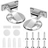 leruiyezs 2set Fermaporta Magnetico e Fermaporta Magnetico Adesivo,Design Invisibile in Metallo,Forte Attrazione Magnetica,Include Viti e Adesivo,Compatibile con Porte in Legno,Vetro e Metallo Argento