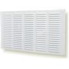 Nordborn Griglia di ventilazione in metallo, 50 x 35 cm, con rete per insetti, ventilazione (50 x 35 cm, bianco)