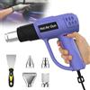 Mefine Pistola Termica Riscaldamento Rapido 60-600°C, Pistola Aria Calda 2 Velocità & Protezione Surriscaldamento, Pistola ad Aria Calda 1600W con 5 Accessori per DIY, Guaine Termorestringenti