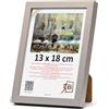 3-B - Cornice portafoto modello Mega in argento - 13 x 18 cm - con vetro acrilico