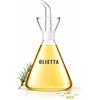 Olietta Oliera da Tavola Conica Salvagoccia in Vetro per Olio e Aceto Oliera Bottiglia in Vetro da 250ml 0,25 litri Perfetto Dosatore per Olio e Aceto Facile da Pulire e a Prova di Perdite Versa Olio