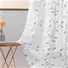 MIULEE Voile Tenda per Finestra con Occhielli Tende Trasparenti per Soggiorno e Camera da Letto 2 Pannelli 140 X 260 cm Rami Grigio