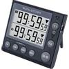 NInE-ROnG Jayron - Timer a 2 canali, con orologio, timer da cucina, timer magnetico per conto alla rovescia, sveglia digitale con minuti e secondi, orologio digitale da tavolo, cronometro da cucina