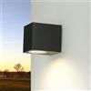 Licht-Erlebnisse Moderna Lampada da parete nera attacco GU10 fino a 35 Watt luci da esterno per giardino e cortile balconi