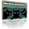 Yiruhe Machst Du Kacka? Gatto Nero Divertente Vintage Metallo Bagno, Toilette Decorazione da Parete Soggiorno Poster Decorazione 20x30cm (2352)