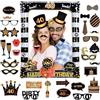 Flintronic Photo Booth Compleanno Accessori, Photo Booth Props, Carta Foto Decorazione per Festa Compleanno -Gadget 40 Anni Fai da Te