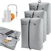 ONTYZZ Sacchetti Salvaspazio Valigia Riutilizzabili Sacchetti Sottovuoto Vestiti TPU Borsa Sottovuoto Viaggio con IPX8 Cerniera Impermeabile Borse Organizer Cubi di Imballaggio per Zaino Bagaglio Mano