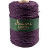 BORGO DE' PAZZI FIRENZE Corda 2mm Cotone (Viola), Filo per Macramè, Cordino per Borse a Uncinetto e Fai da te, Filato per Uncinetto e Ferri Made in Italy, BORGO DE' PAZZI FIRENZE
