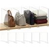 Cong.Lai 6 separatori per mensole in acrilico trasparente: organizer multifunzionale - 30 x 20 cm - divisori per armadio e camera da letto - librerie