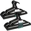 Parusia Gruccia appendiabiti in metallo nero, 42 cm di larghezza, 1 cm di spessore, antiruggine, indeformabile, per riporre abiti e organizzare armadi, appendiabiti, Clothes Hanger (20)