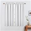 LinTimes Tende oscuranti, con riduzione del rumore, moderne, per piccole finestre, 66 x 114 cm, set da 2 pezzi, colore bianco