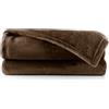 DecoKing Coperta Plaid Pile 150 x 200 cm per Letto una Piazza e Mezza Calda Accogliente e Spessa in Morbido Velluto Per Letto Divano Sedia Tutte le Stagioni Marrone Mic