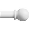 AWUIUNIE Bastoni per tende bianchi per finestre da 66 a 120, asta lunga regolabile per tende per patio esterno, porta scorrevole in vetro, set di aste decorative per tendaggi di diametro 5/8, asta per tende