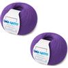 Kalapanta Gomitoli per maglia e uncinetto 100% Pura Lana Vergine Merino Extrafine by Lana Gatto, Made in Italy. Linea Super Soft, lana di qualità superiore, 100 g. 250 mt, (Viola - 14647, 2)
