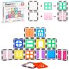 PicassoTiles Clip per porte e finestre su blocchi magnetici piastrelle magneti piastrelle costruzione costruzione set giocattoli STEM educazione giocattoli kit di apprendimento blocco impilabile set