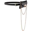 CHIC DIARY Cintura in vita con piccola tasca, mini marsupio, da donna, alla moda, con catena