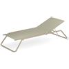 Emu - Lettino inclinabile a rotelle Snooze - Beige - Tessuto tecnico - Designer Marco Marin