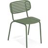 Emu - Sedia impilabile Mom - Verde - Acciaio verniciato - Designer Florent Coirier