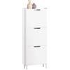 SoBuy FSR151-HW Scarpiera a 3 patta scarpiera stretta con 6 superfici per ripiani Cassettiera Scaffale per scarpe Bianco