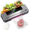 TKKEACE Macchina per sottovuoto per alimenti 220V 5 modalità Sigillatrice sottovuoto automatica a secco e bagnato con sacchetti da 10 pezzi Conservazione degli alimenti per la cucina domestica